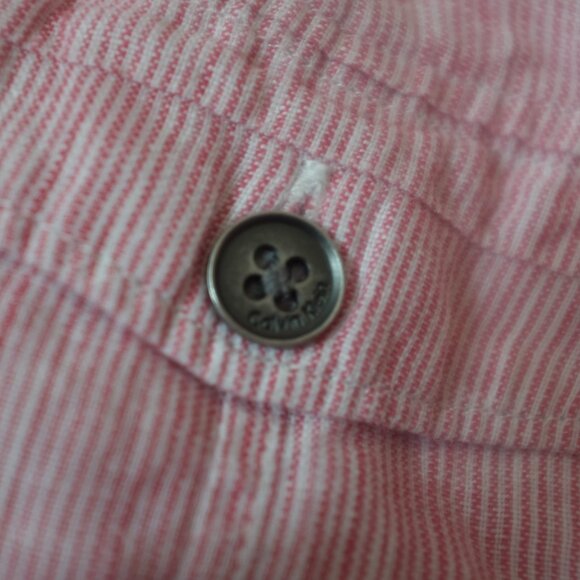 Calvin Klein Pink Striped 100% Linen Shirt size M - Picture 6 of 7